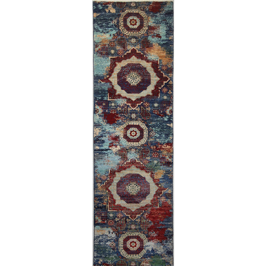ARYANA ARYAN NAVY / RED 2'8" X 9'11"