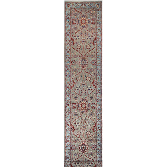 ARYANA ARYAN LIGHT GREEN / LIGHT BLUE 2'6" X 14'2"