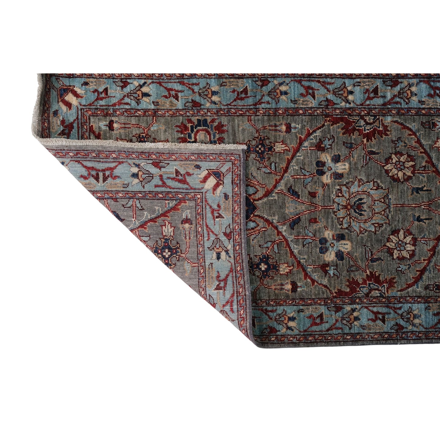ARYANA ARYAN LIGHT GREEN / LIGHT BLUE 2'6" X 14'2"
