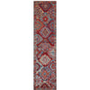 ARYANA ARYAN RED / LIGHT BLUE 2'5" X 9'9"