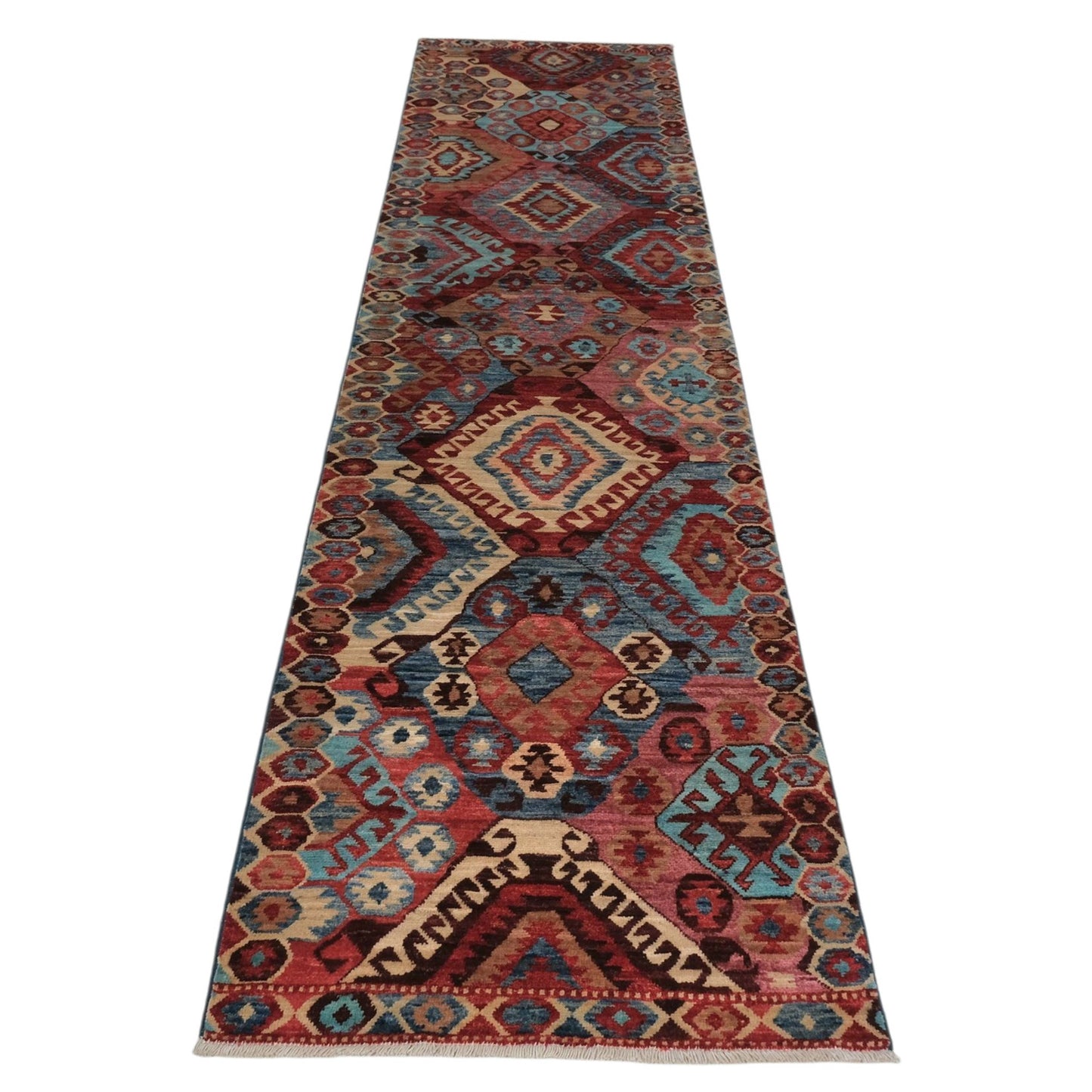 ARYANA ARYAN RED / LIGHT BLUE 2'5" X 9'9"