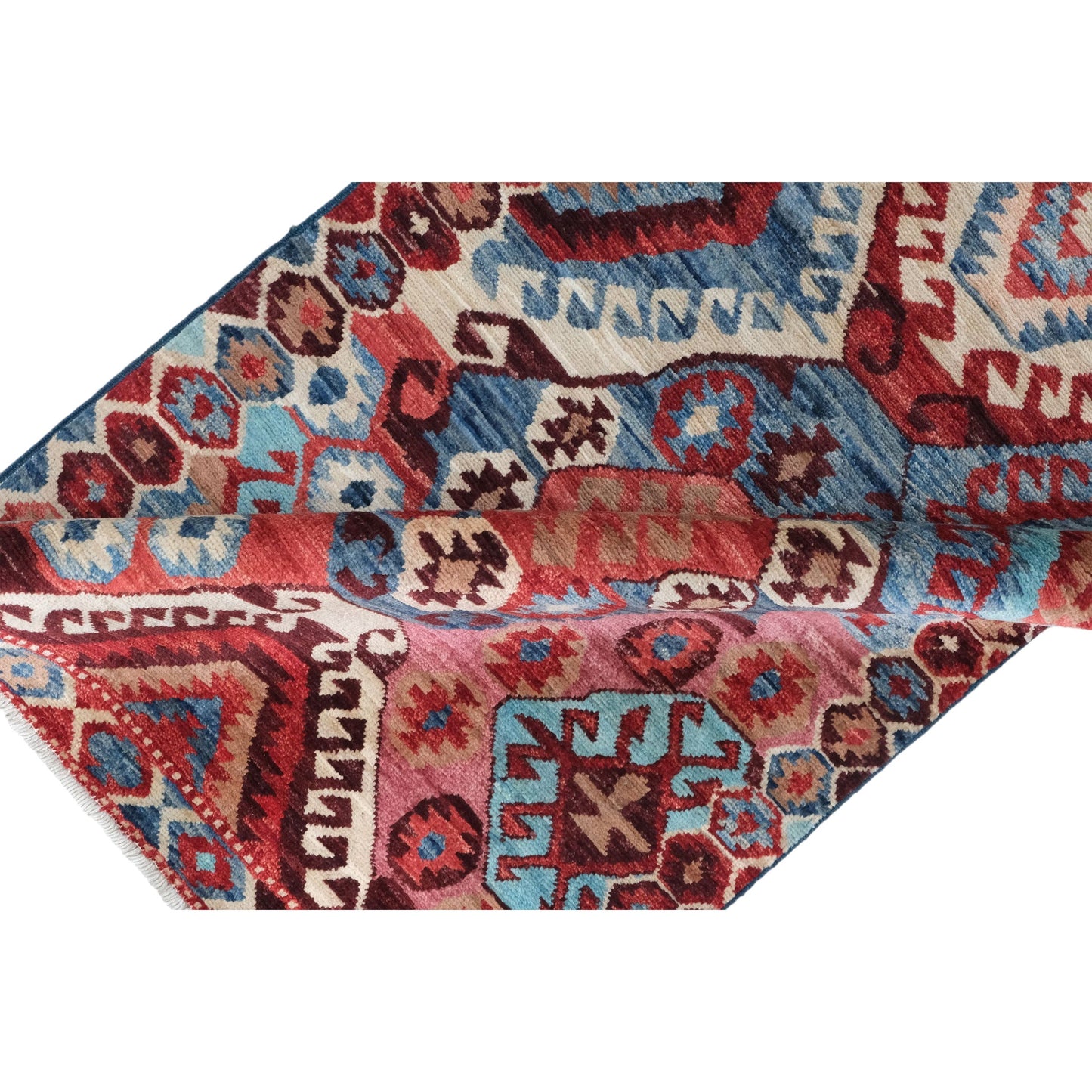 ARYANA ARYAN RED / LIGHT BLUE 2'5" X 9'9"