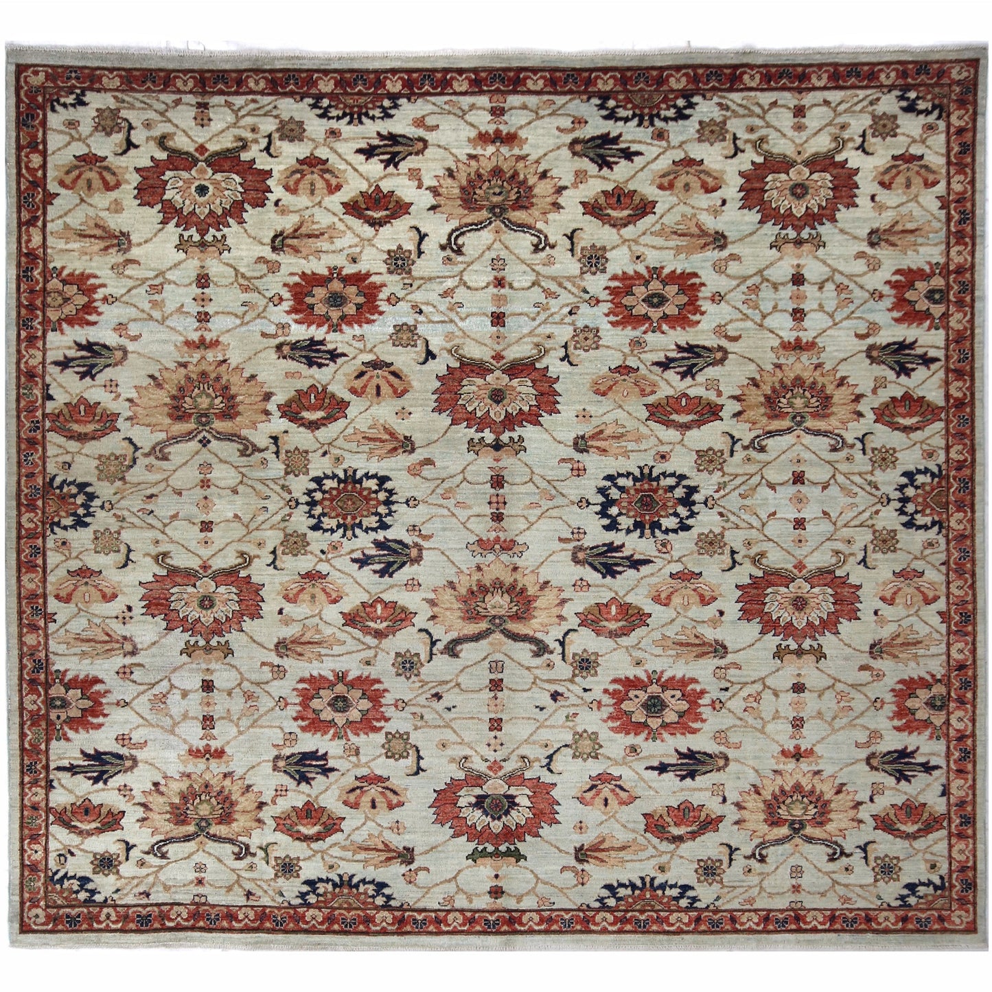 ARYANA ARYAN LIGHT GREEN / IVORY 7'6" X 7'10"