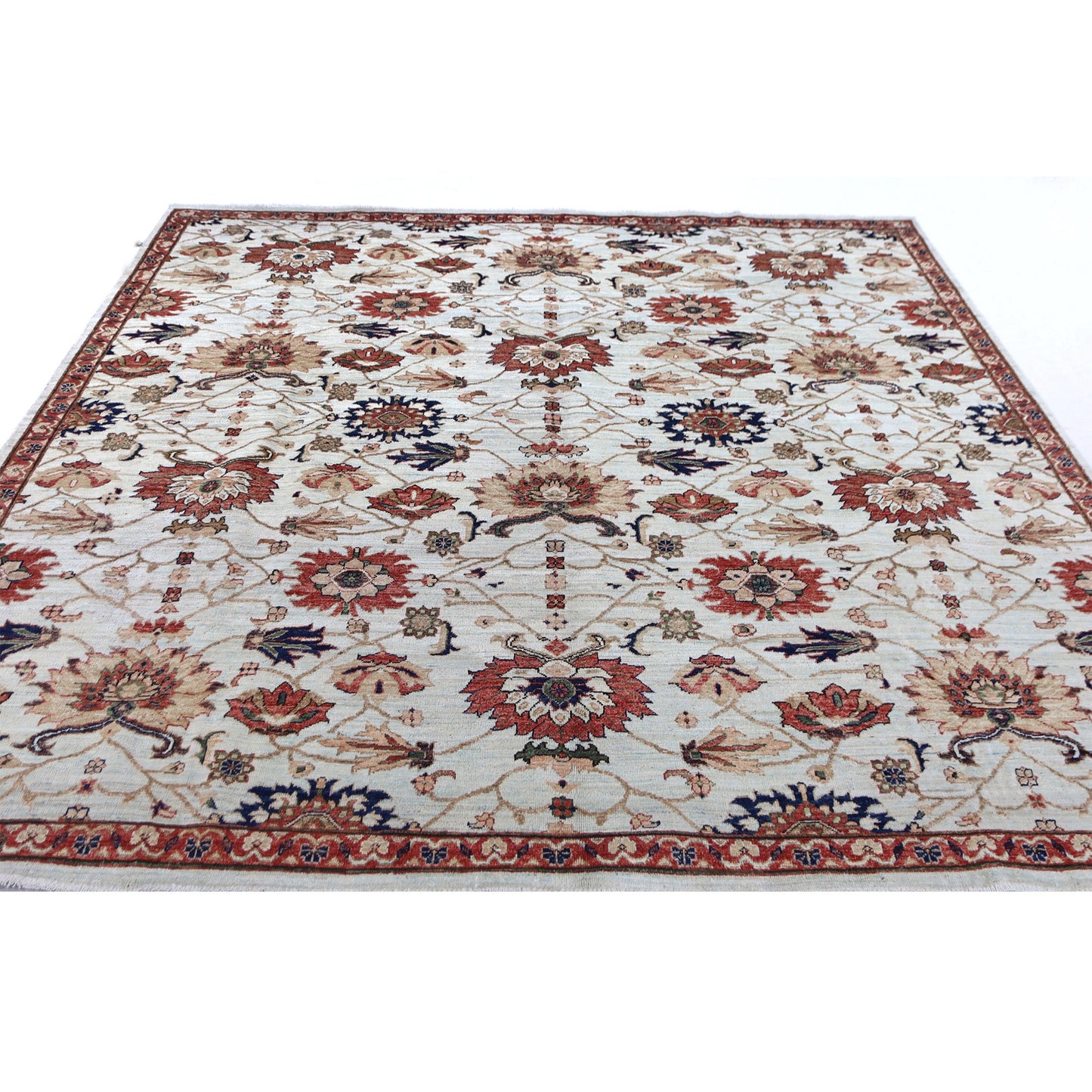 ARYANA ARYAN LIGHT GREEN / IVORY 7'6" X 7'10"