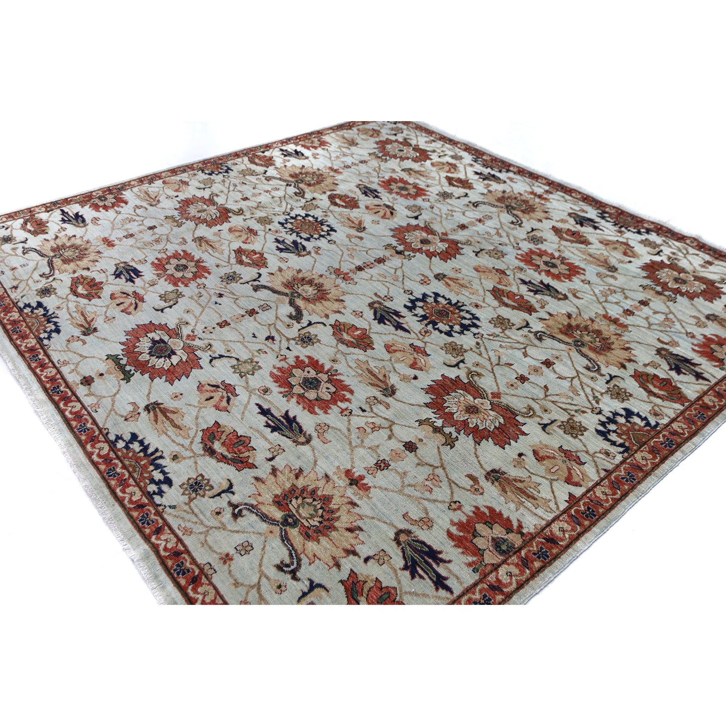 ARYANA ARYAN LIGHT GREEN / IVORY 7'6" X 7'10"