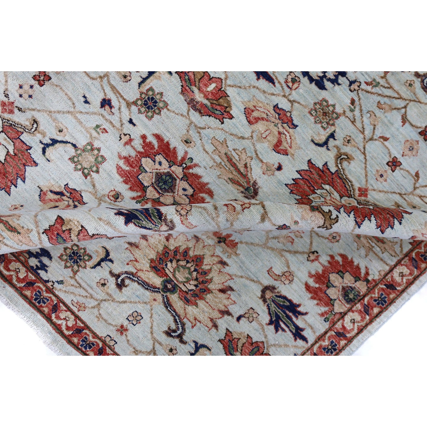 ARYANA ARYAN LIGHT GREEN / IVORY 7'6" X 7'10"