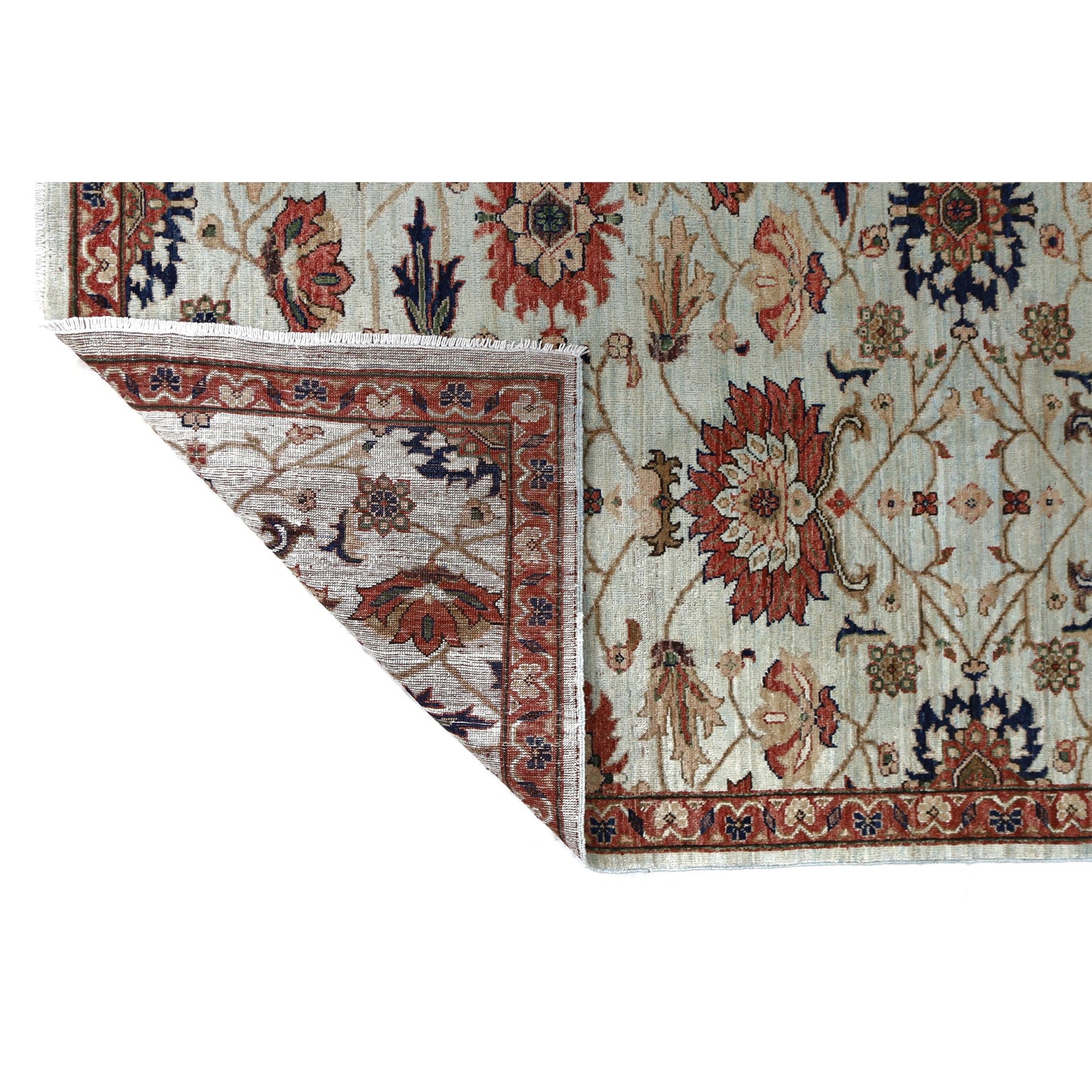 ARYANA ARYAN LIGHT GREEN / IVORY 7'6" X 7'10"