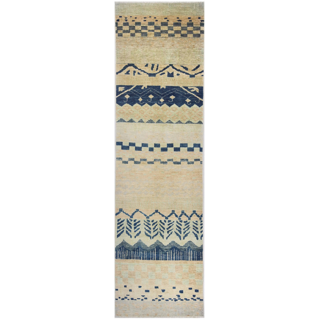 ARYANA ARYAN NAVY / LIGHT GREEN 2'8" X 9'5"