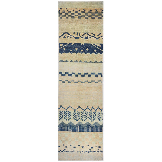 ARYANA ARYAN NAVY / LIGHT GREEN 2'8" X 9'5"
