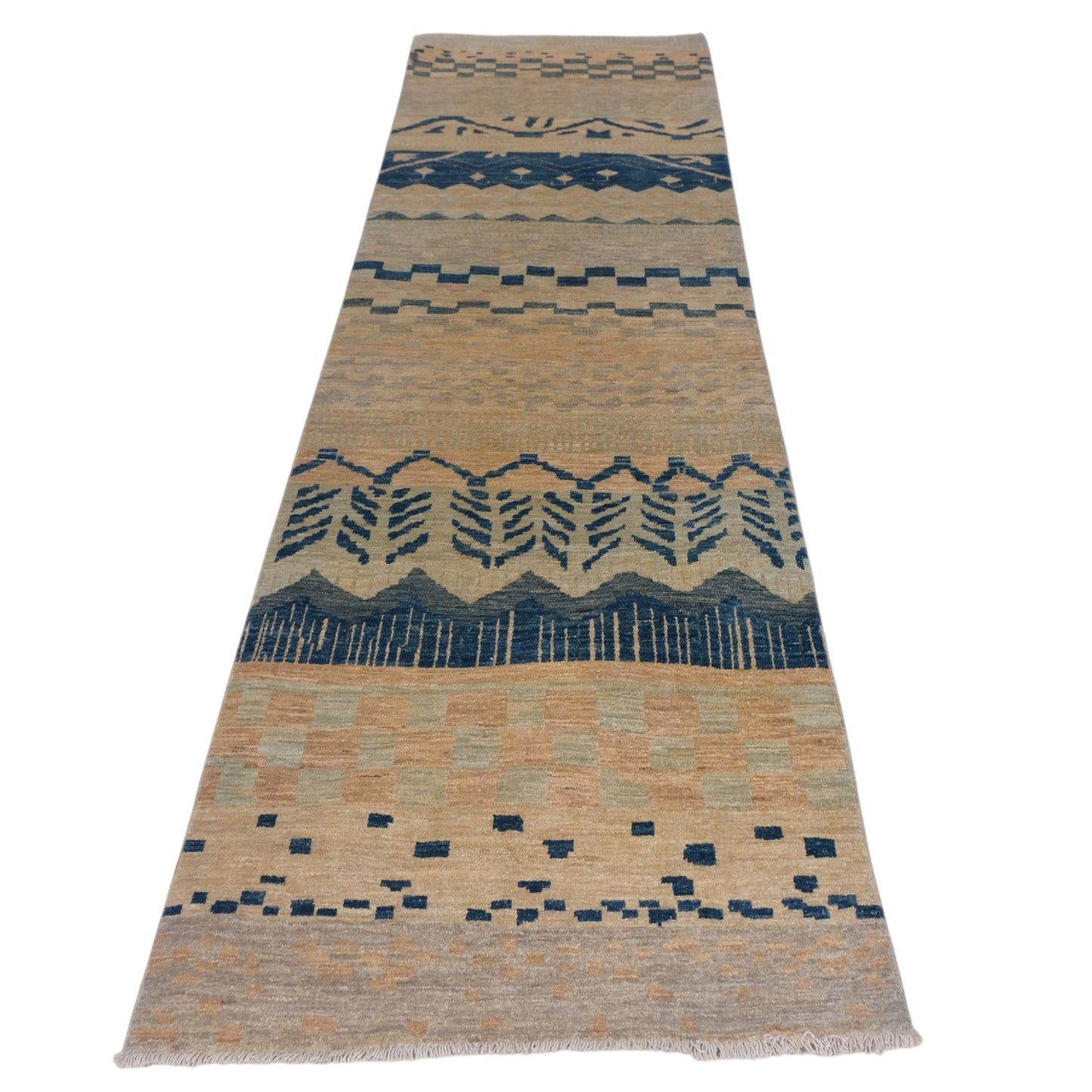 ARYANA ARYAN NAVY / LIGHT GREEN 2'8" X 9'5"