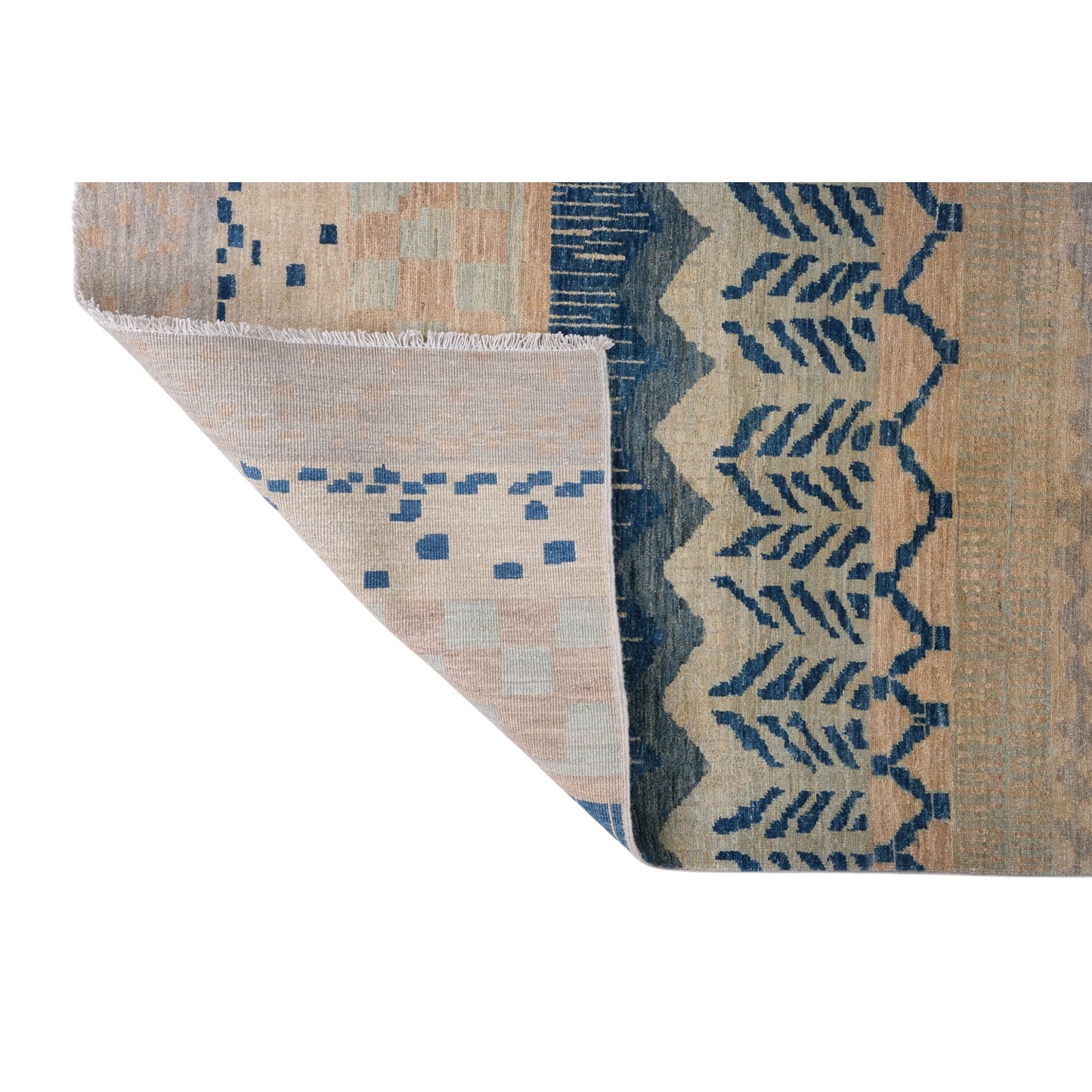 ARYANA ARYAN NAVY / LIGHT GREEN 2'8" X 9'5"