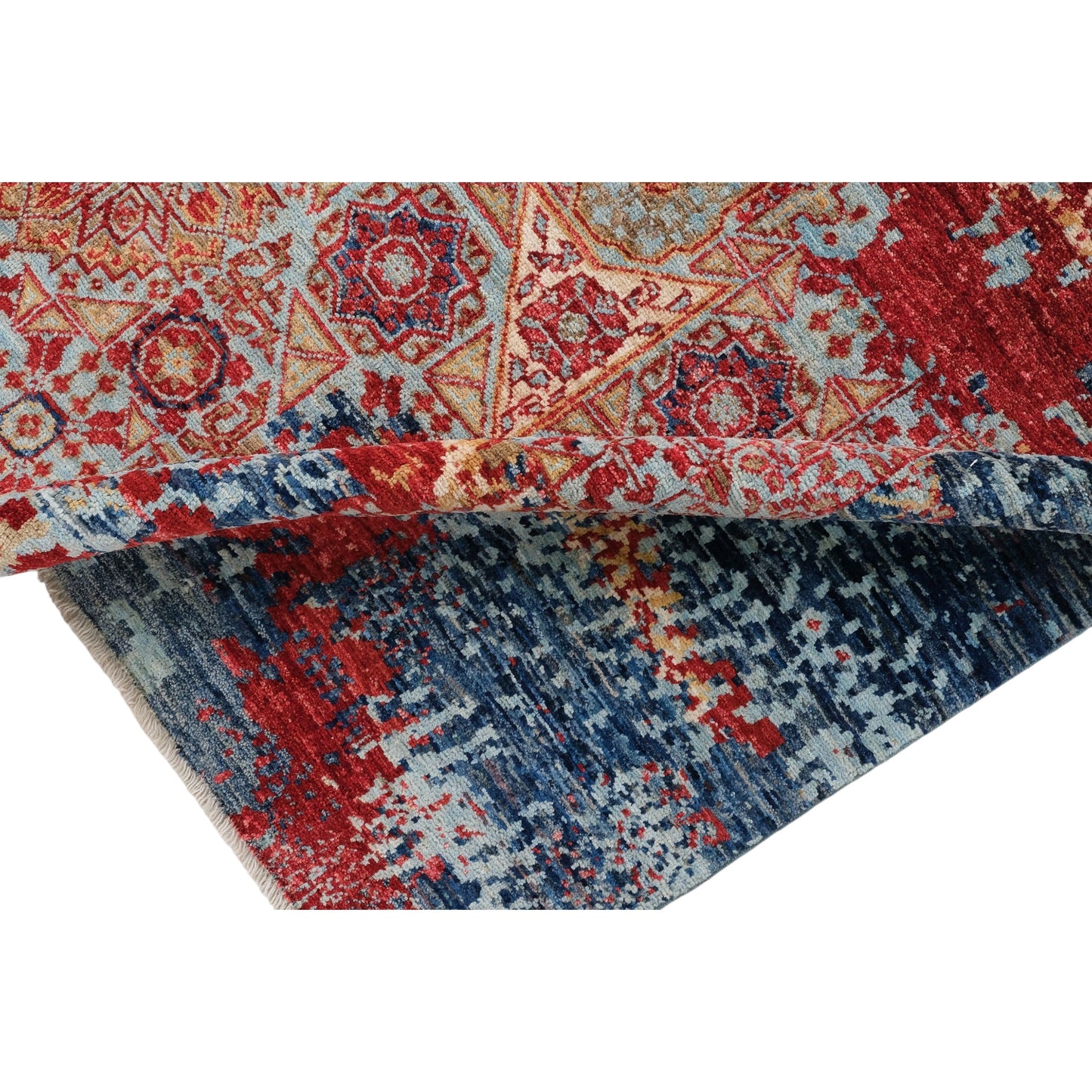 ARYANA ARYAN RED / LIGHT BLUE 6' X 9'