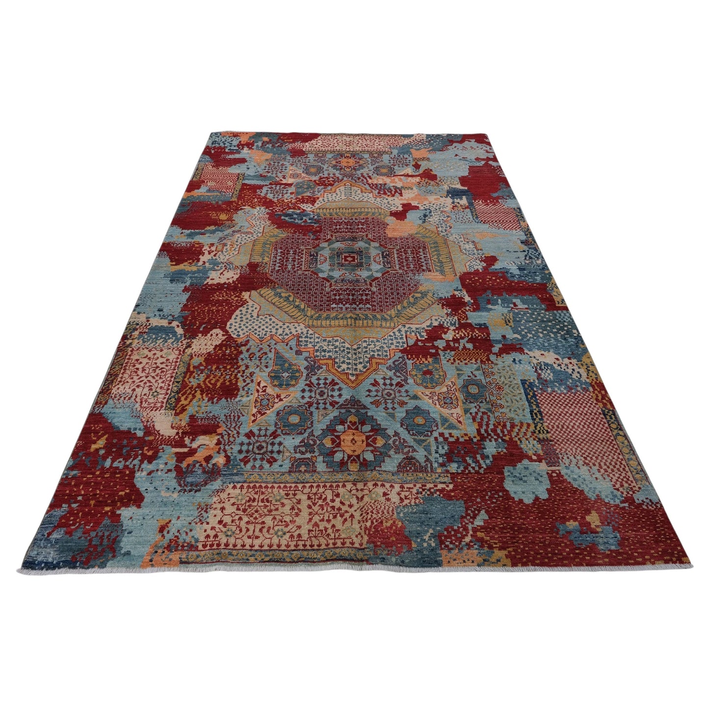 ARYANA ARYAN RED / LIGHT BLUE 5'11" X 9'