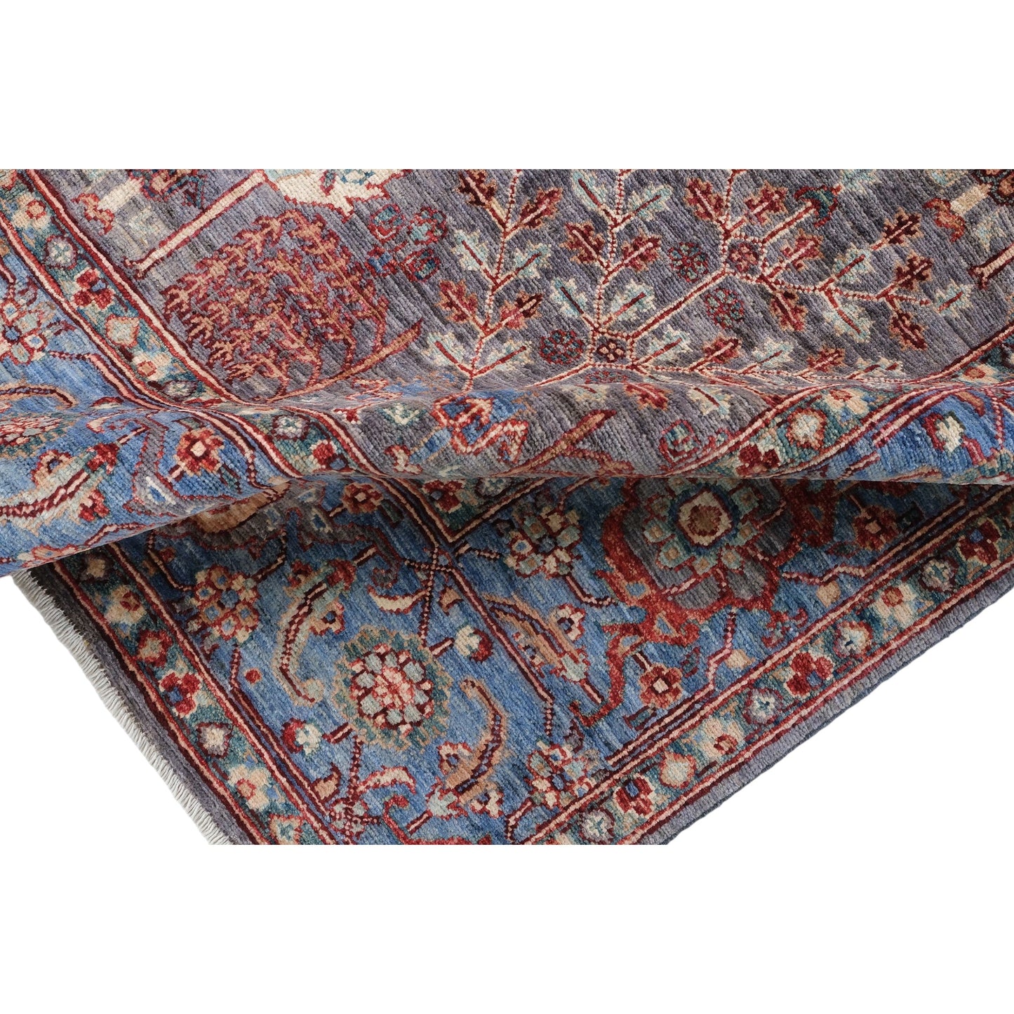 ARYANA ARYAN BROWN / LIGHT BLUE 5'11" X 8'10"