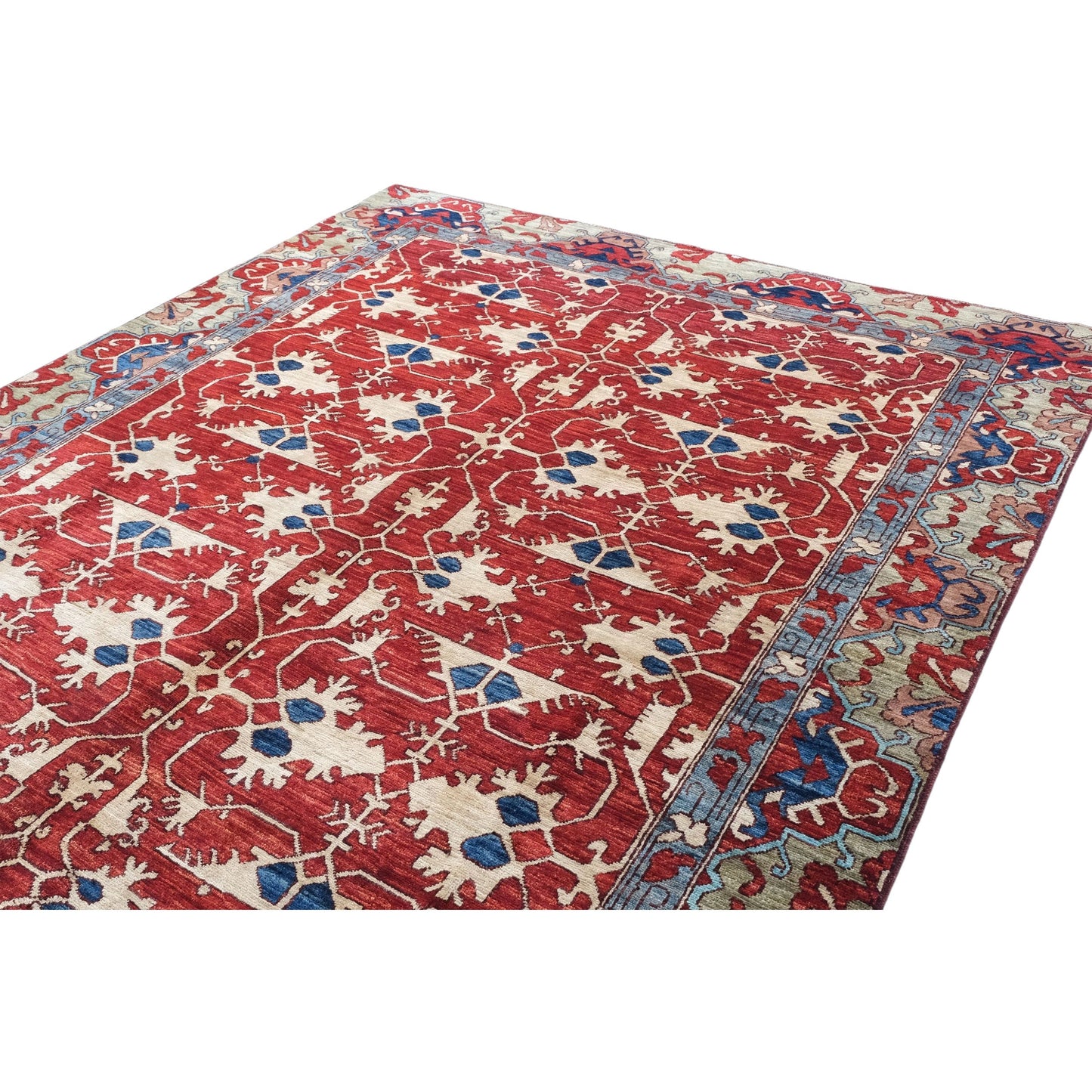 ARYANA ARYAN RED / LIGHT GREEN 6'2" X 8'11"