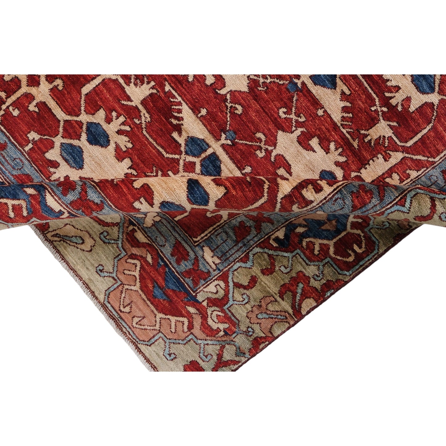 ARYANA ARYAN RED / LIGHT GREEN 6'2" X 8'11"