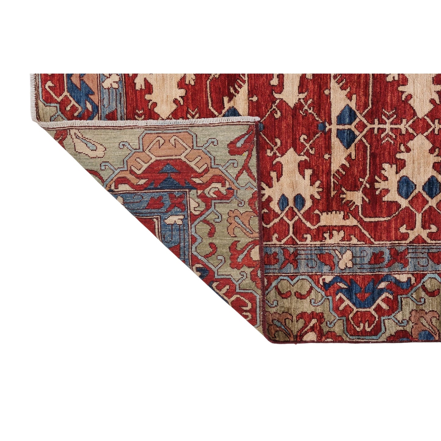 ARYANA ARYAN RED / LIGHT GREEN 6'2" X 8'11"
