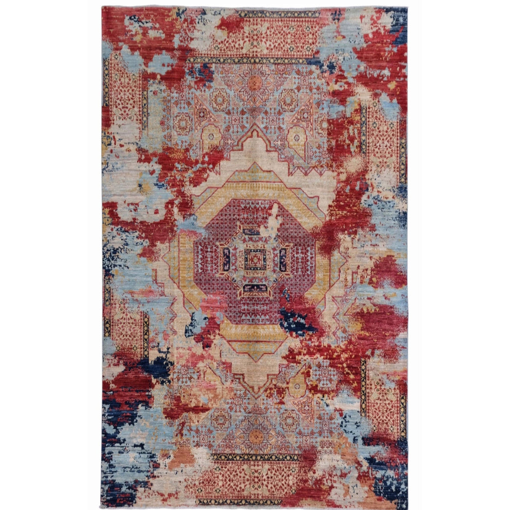 ARYANA ARYAN RED / LIGHT BLUE 6' X 8'10"