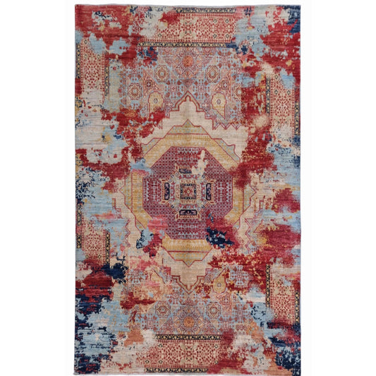 ARYANA ARYAN RED / LIGHT BLUE 6' X 8'10"
