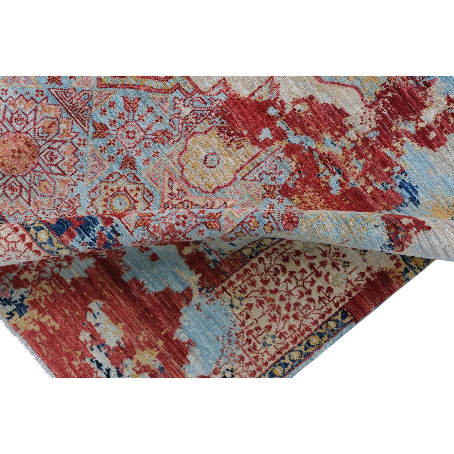 ARYANA ARYAN RED / LIGHT BLUE 6' X 8'10"