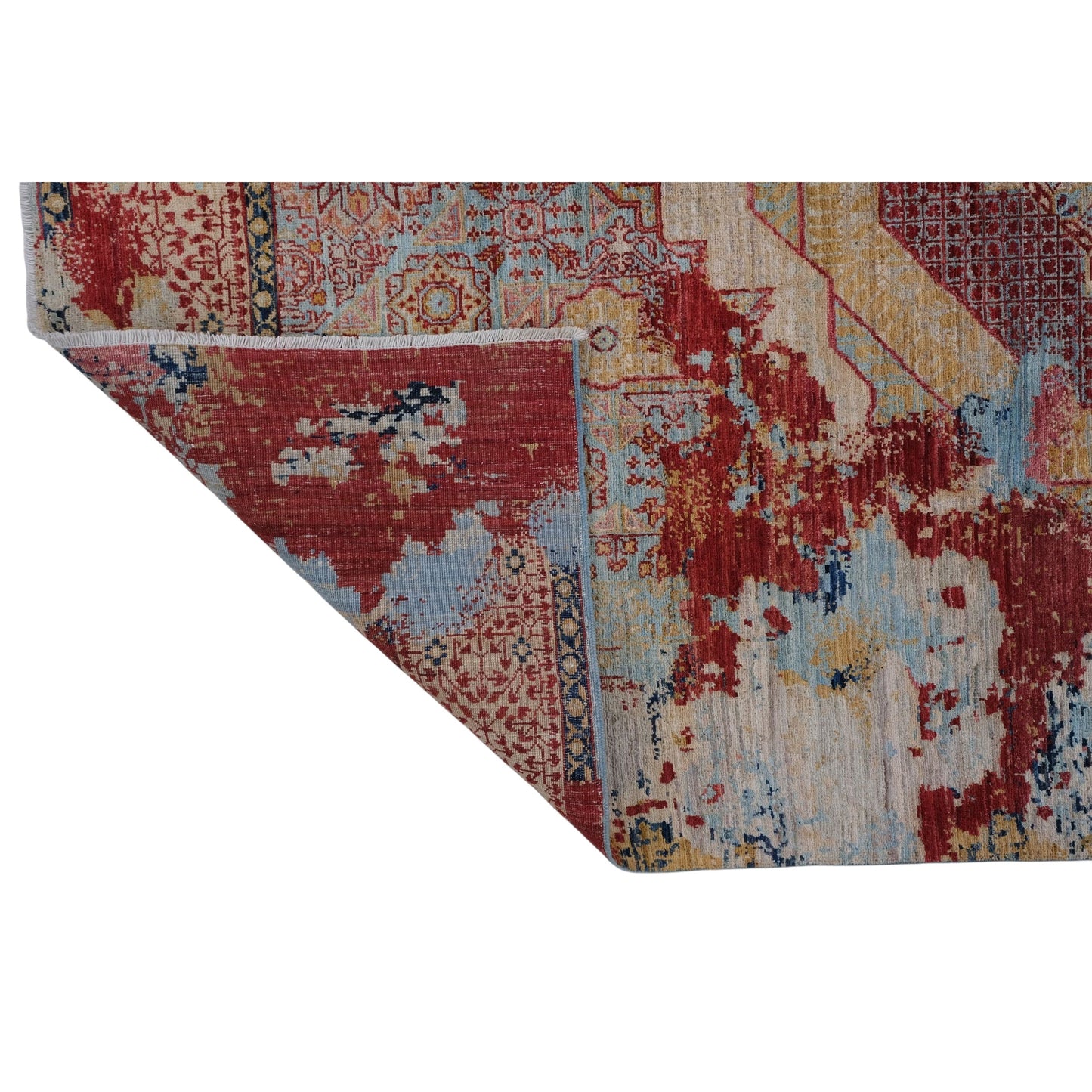 ARYANA ARYAN RED / LIGHT BLUE 6' X 8'10"