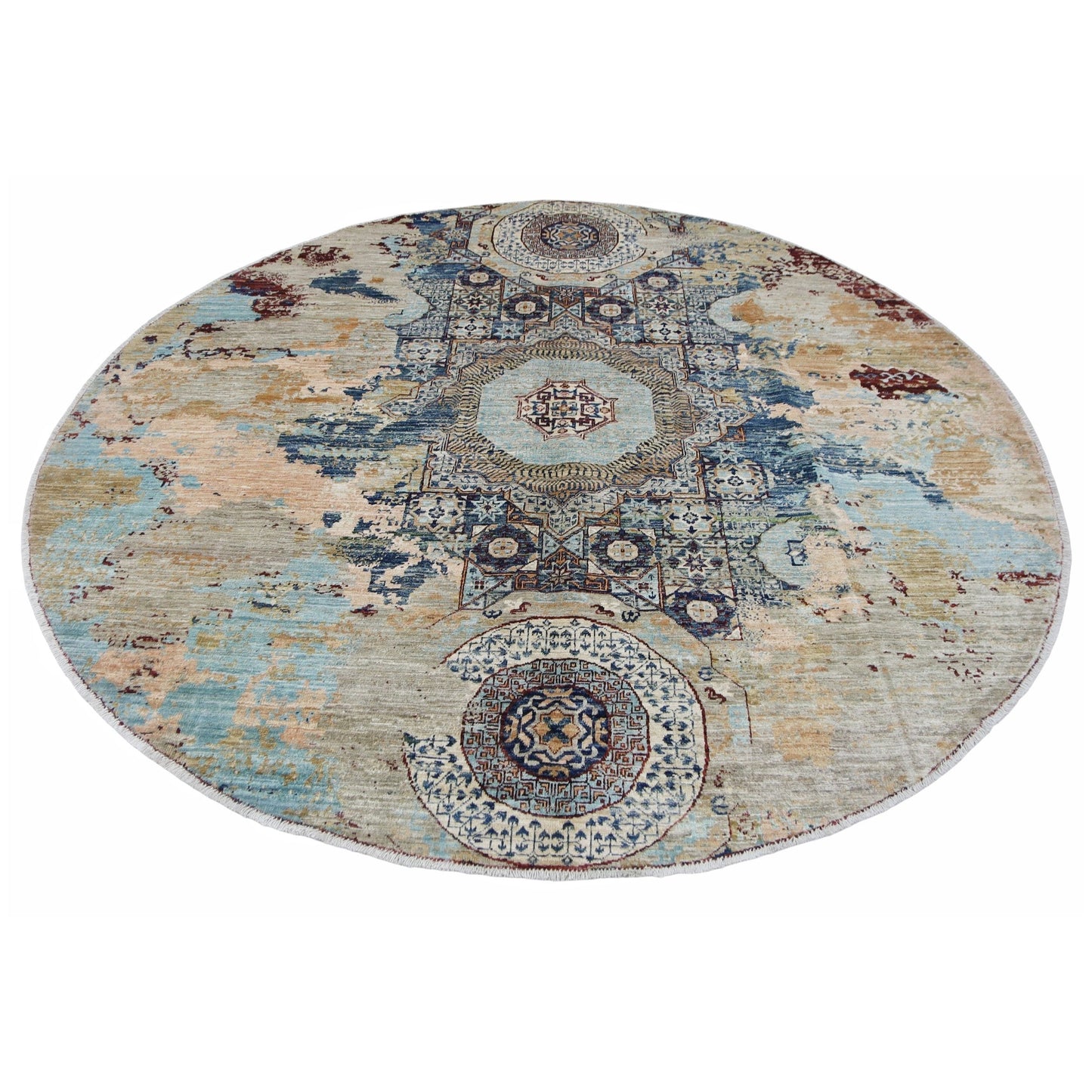 ARYANA ARYAN CAMEL / RED 7'9" X 7'9"