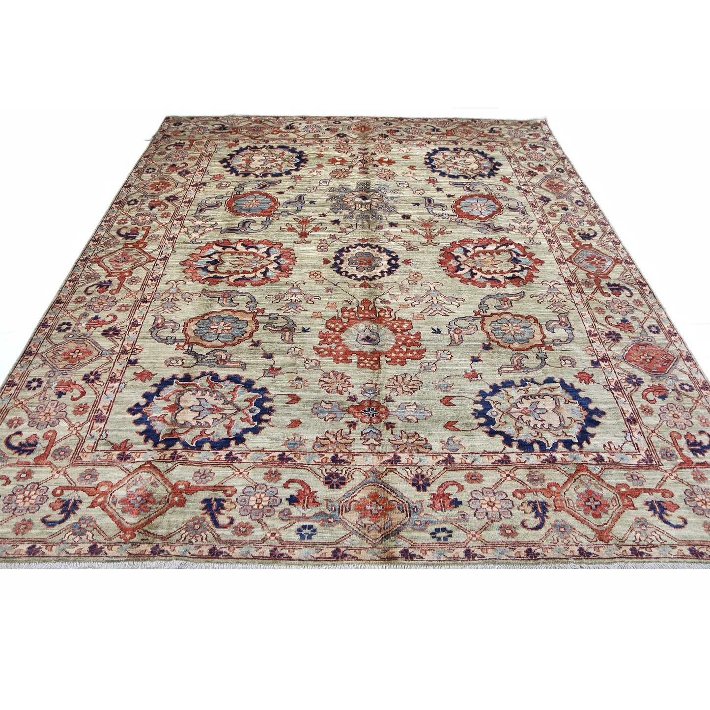 ARYANA ARYAN LIGHT GREEN / LIGHT GREEN 7'7" X 9'1"