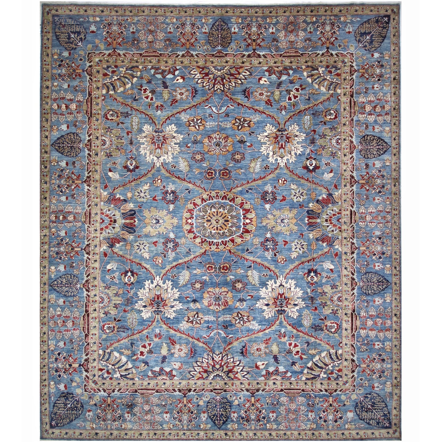 ARYANA ARYAN LIGHT BLUE / RED 12'2" X 14'9"
