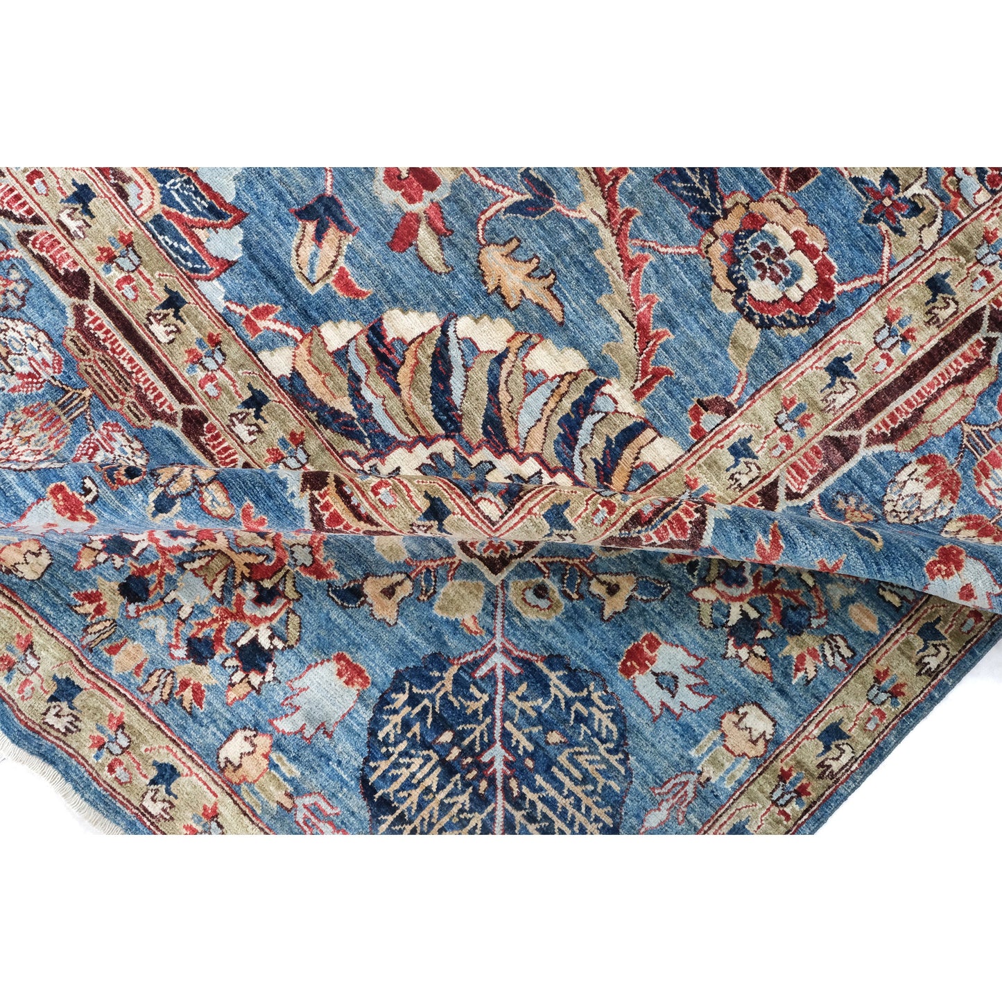 ARYANA ARYAN LIGHT BLUE / RED 12'2" X 14'9"
