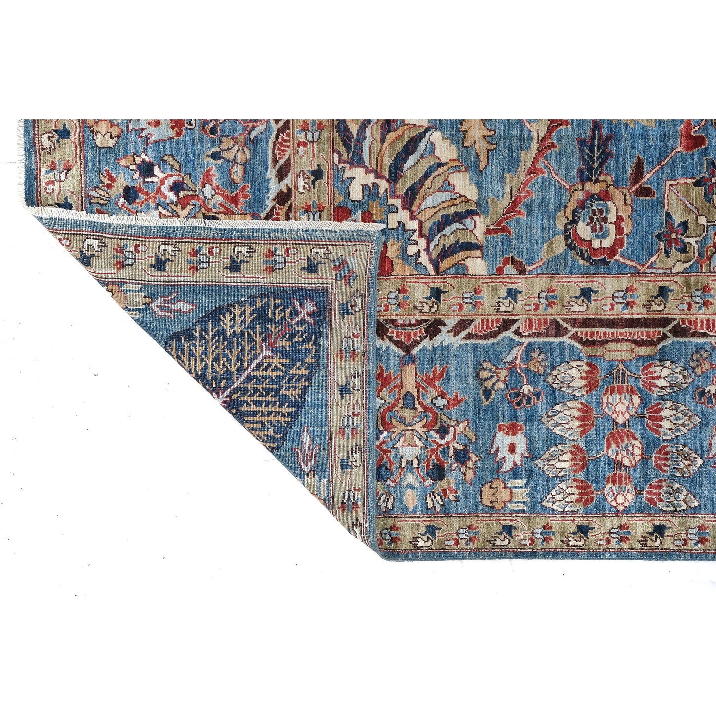 ARYANA ARYAN LIGHT BLUE / RED 12'2" X 14'9"