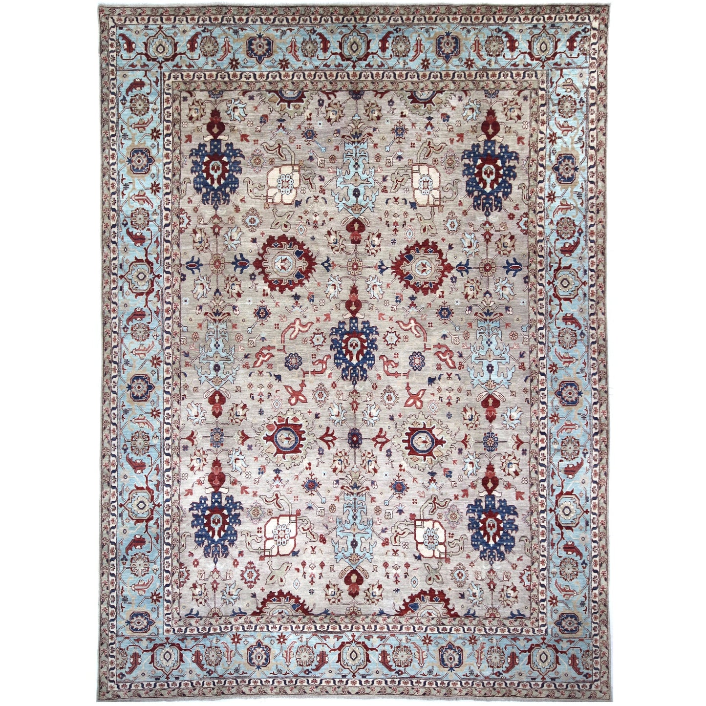 ARYANA ARYAN CAMEL / LIGHT BLUE 9'7" X 13'4"