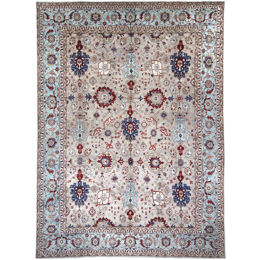 ARYANA ARYAN CAMEL / LIGHT BLUE 9'7" X 13'4"