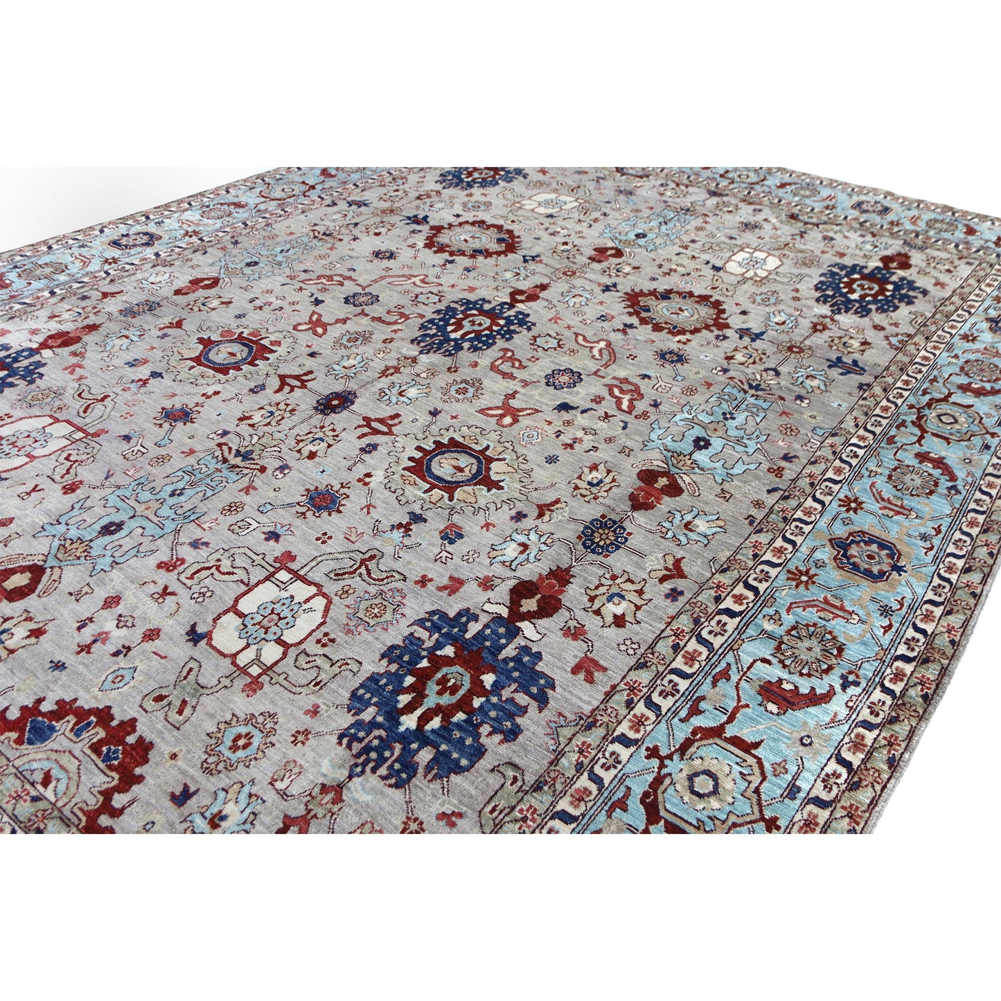 ARYANA ARYAN CAMEL / LIGHT BLUE 9'7" X 13'4"
