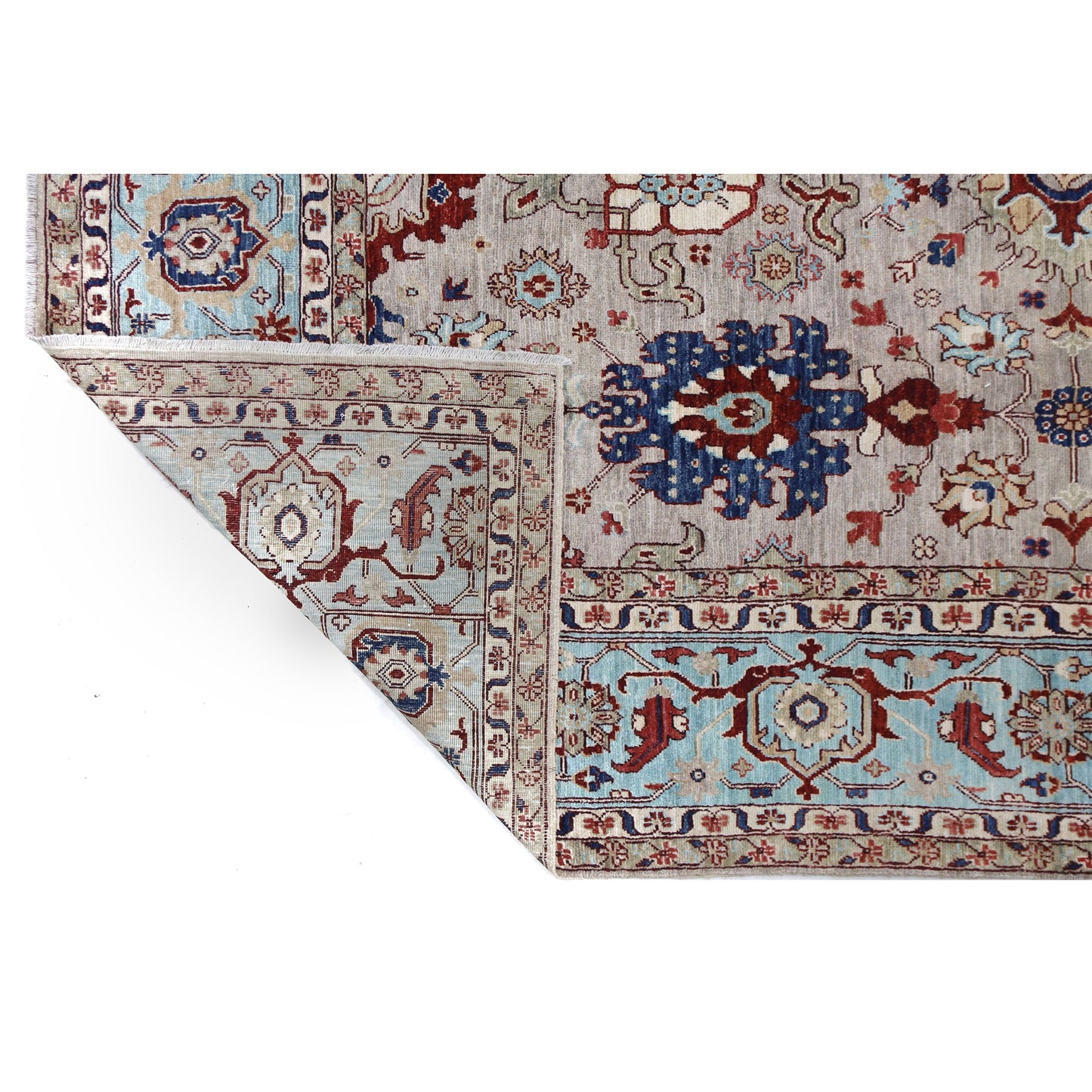 ARYANA ARYAN CAMEL / LIGHT BLUE 9'7" X 13'4"
