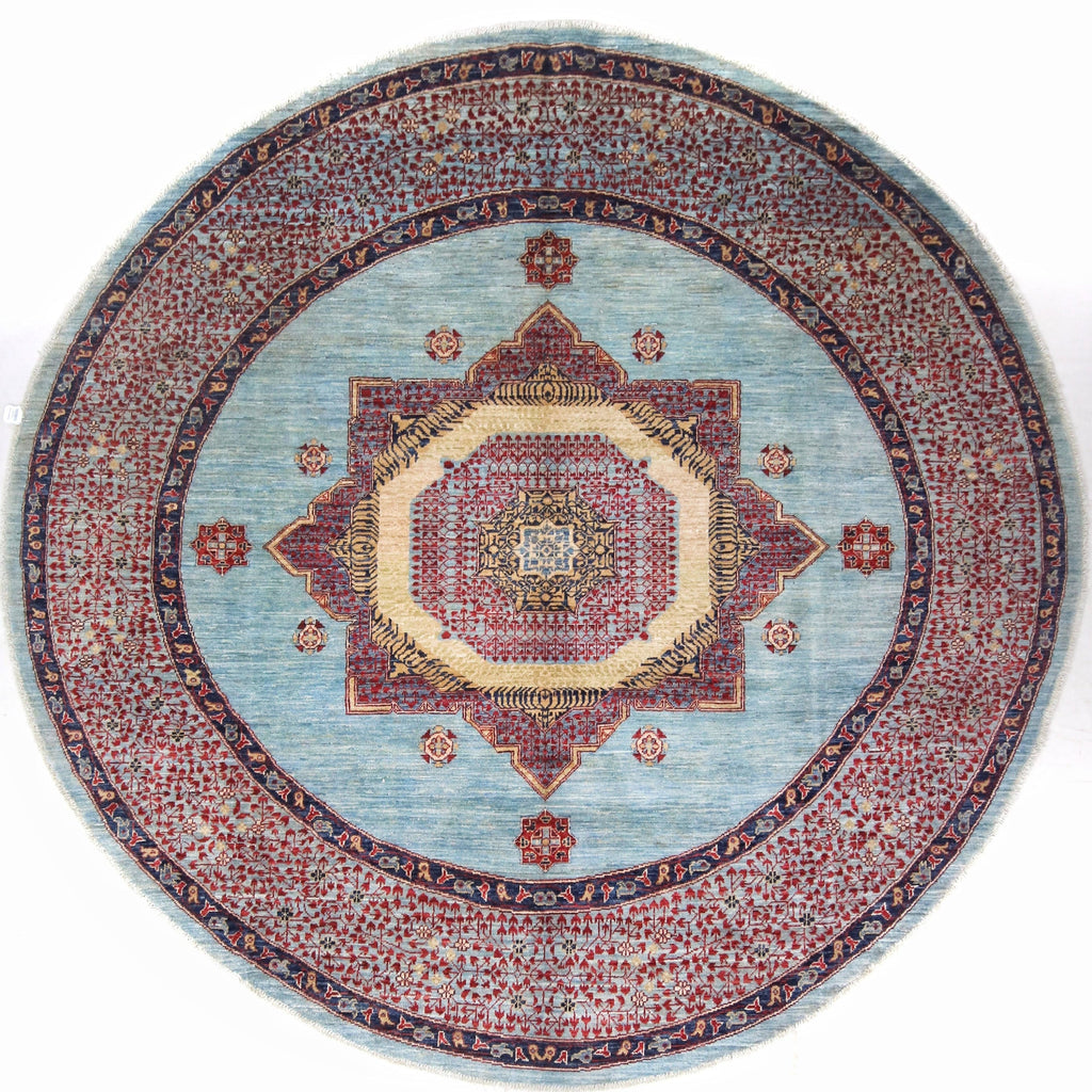 ARYANA ARYAN RED / LIGHT BLUE 7'8" X 7'9"