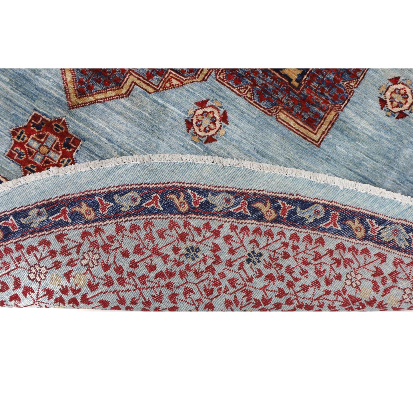 ARYANA ARYAN RED / LIGHT BLUE 7'8" X 7'9"