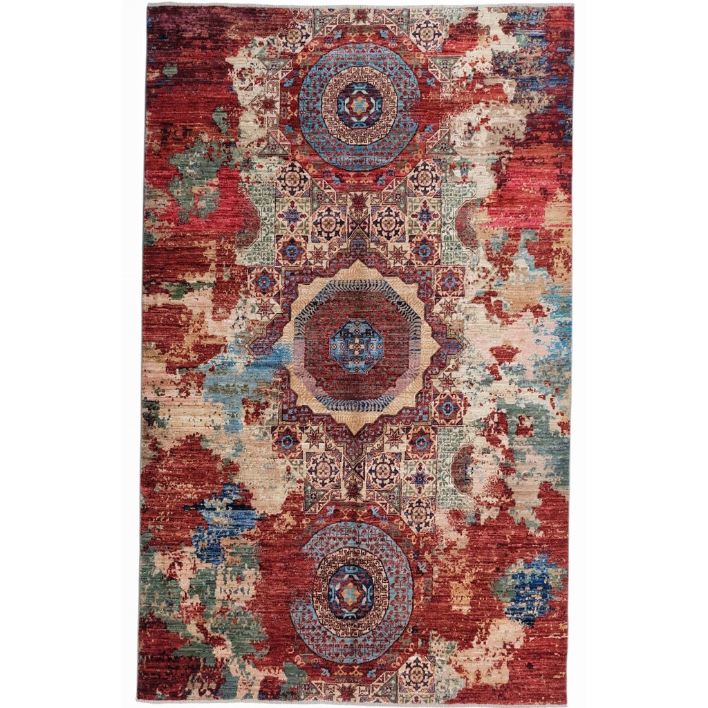 ARYANA ARYAN RED / LIGHT BLUE 5'8" X 8'10"