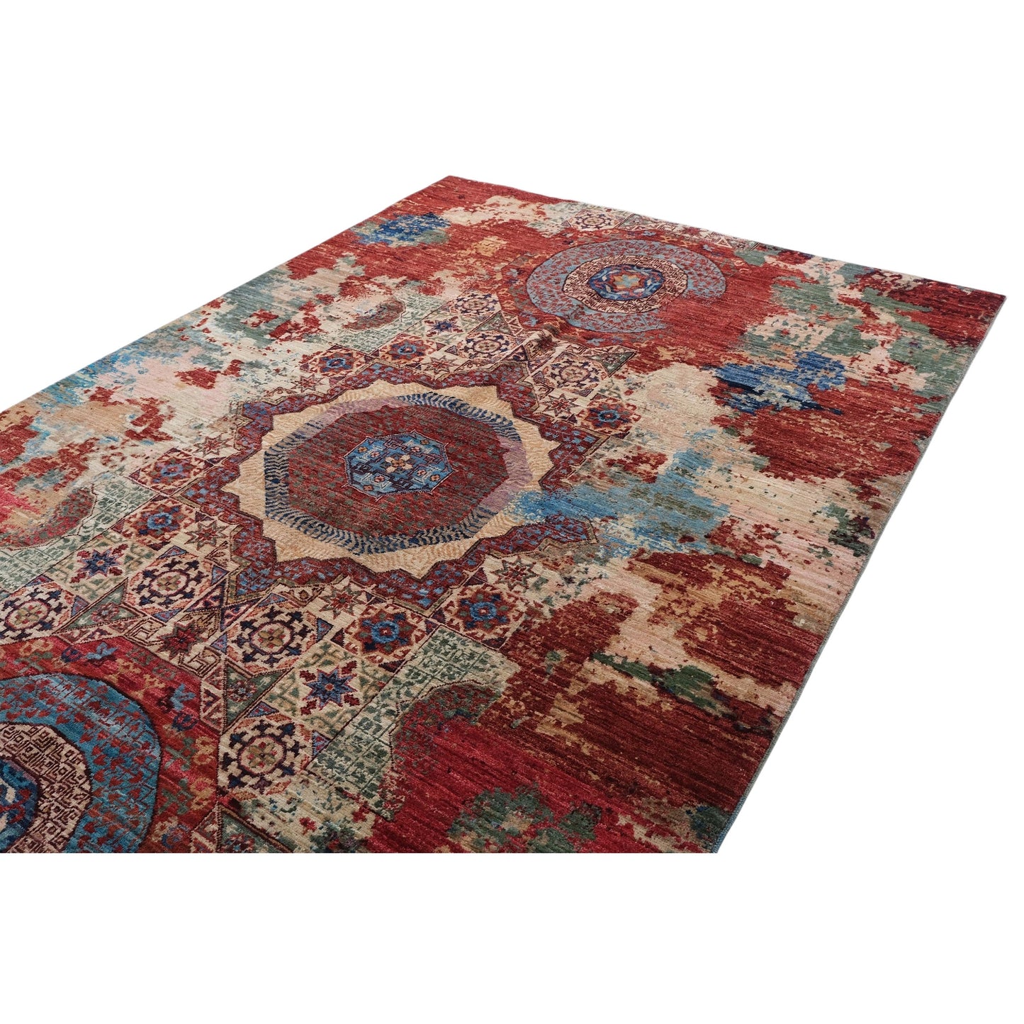 ARYANA ARYAN RED / LIGHT BLUE 5'8" X 8'10"