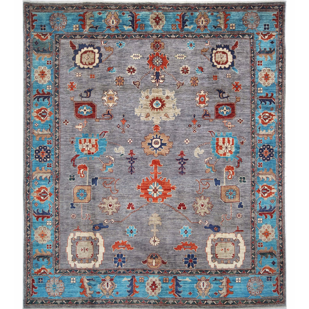 ARYANA ARYAN BROWN / LIGHT BLUE 8'2" X 9'6"
