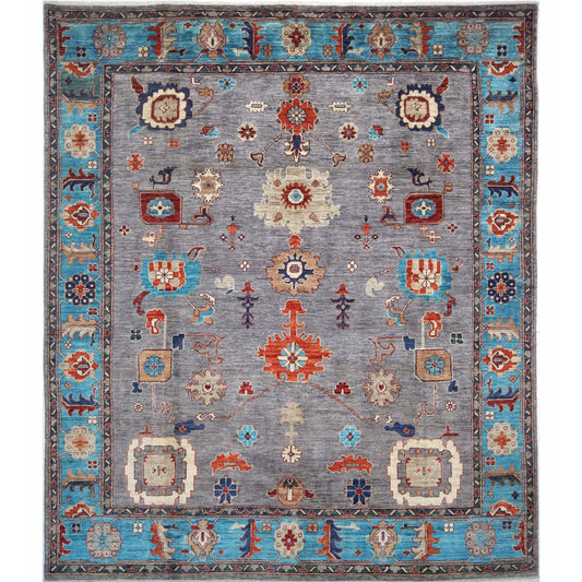 ARYANA ARYAN BROWN / LIGHT BLUE 8'2" X 9'6"