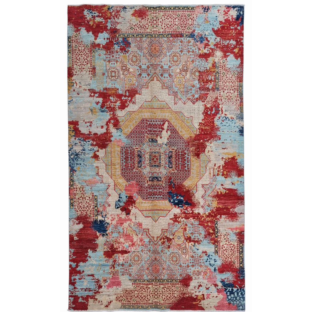 ARYANA ARYAN RED / LIGHT BLUE 5'9" X 9'