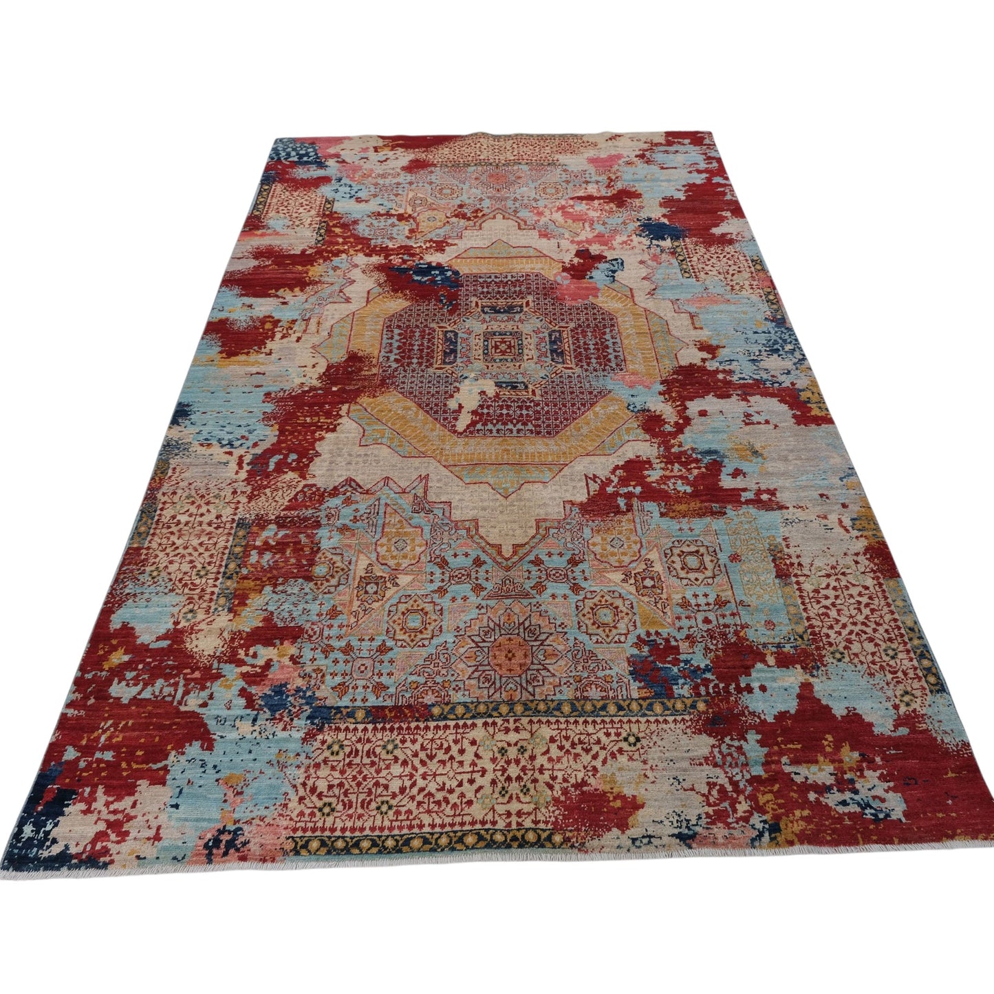 ARYANA ARYAN RED / LIGHT BLUE 5'9" X 9'