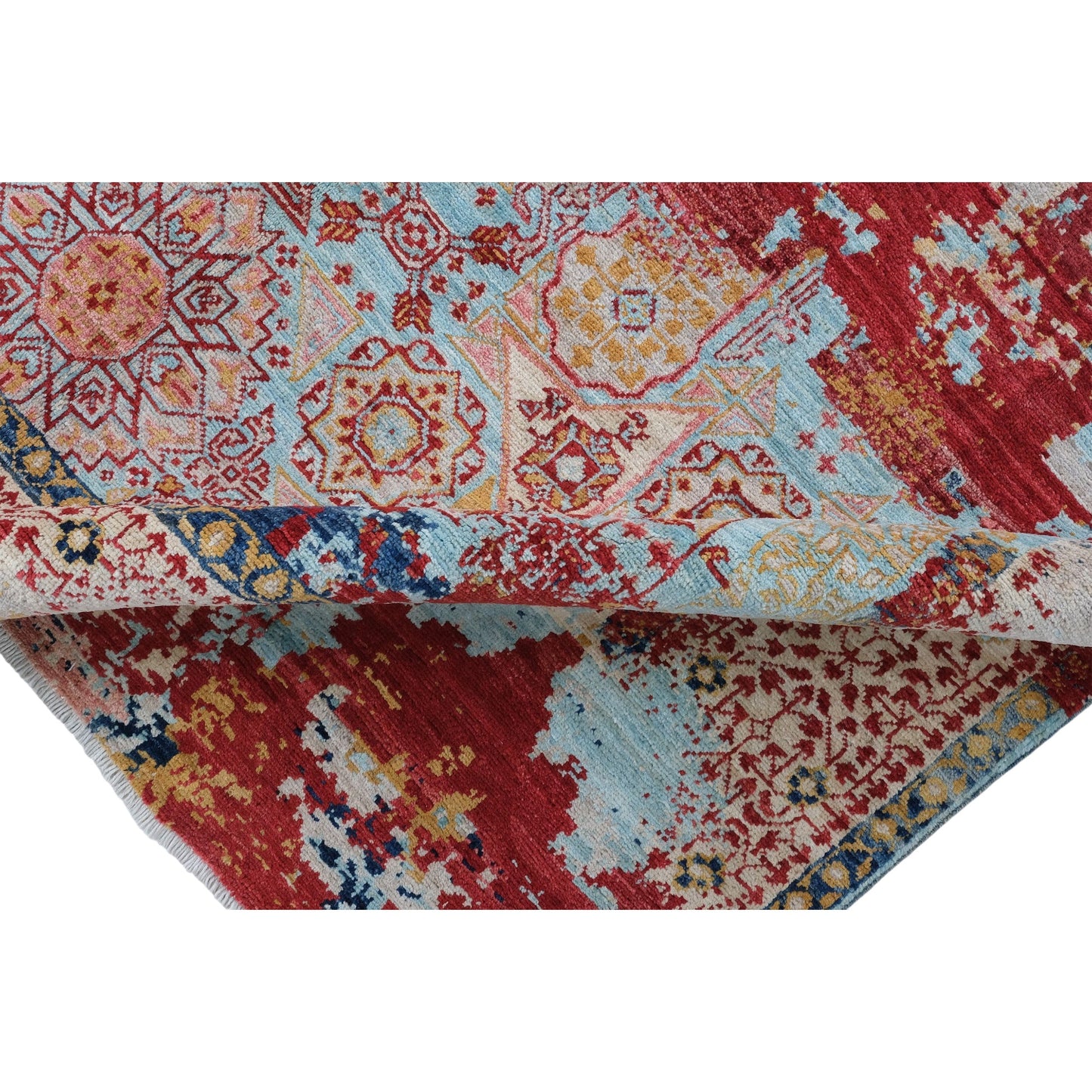 ARYANA ARYAN RED / LIGHT BLUE 5'9" X 9'