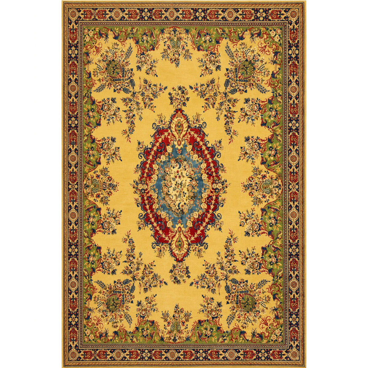 PERSIAN KIRMAN BEIGE / BLUE 13'4" X 16'9"