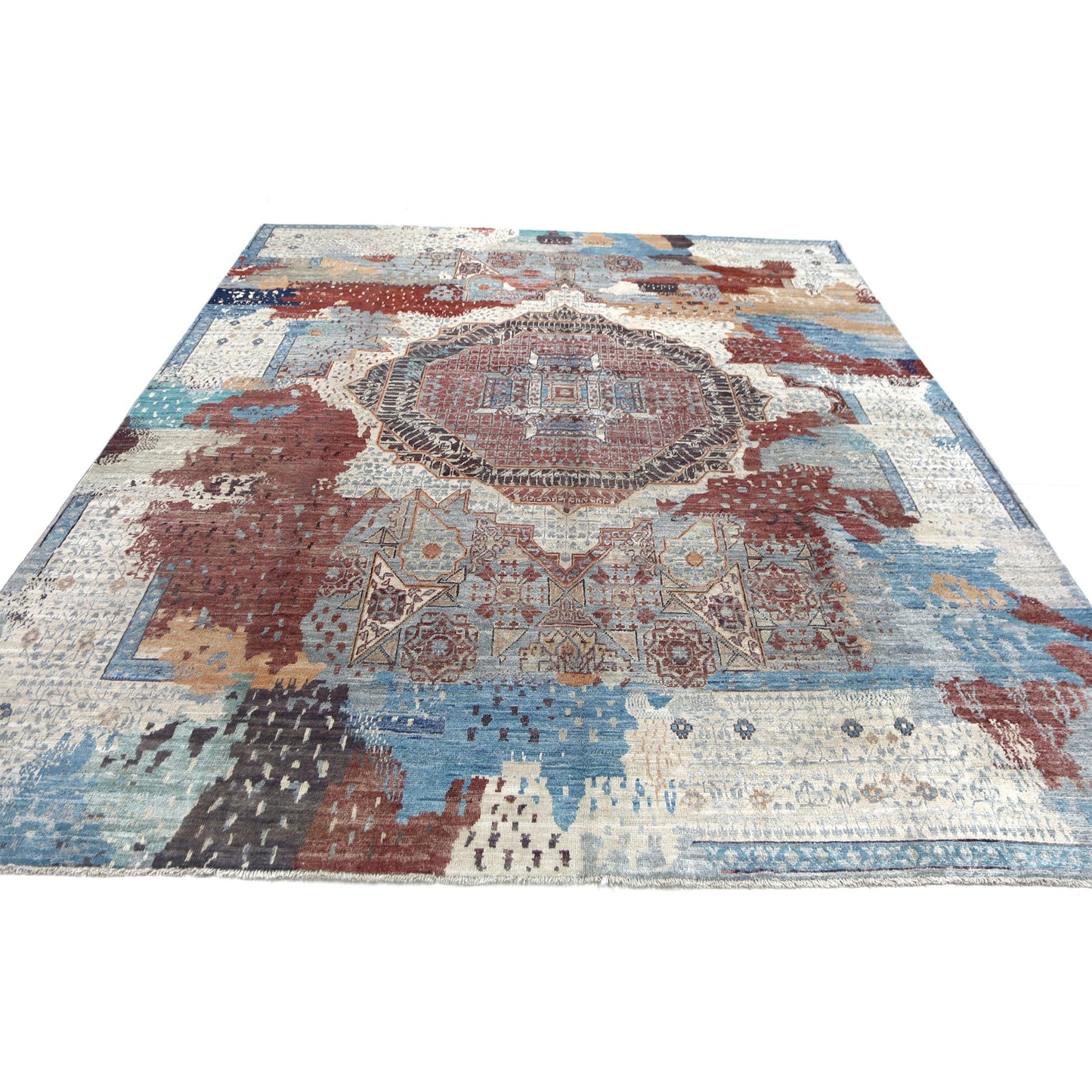 ARYANA ARYAN RED / LIGHT BLUE 8' X 9'10"