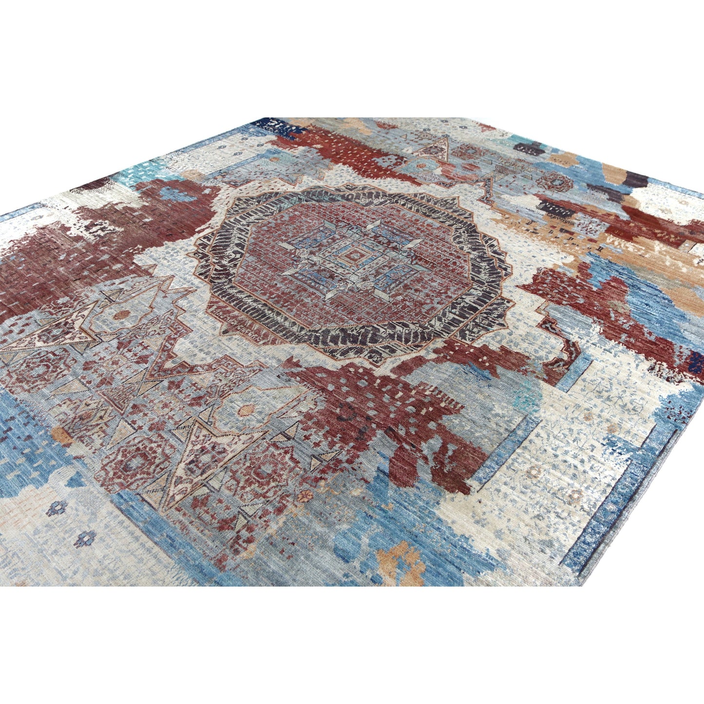 ARYANA ARYAN RED / LIGHT BLUE 8' X 9'10"