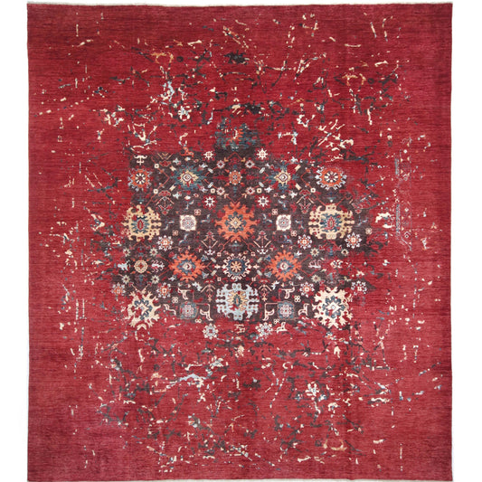 ARYANA ARYAN CHARCOAL / RED 10' X 11'2"