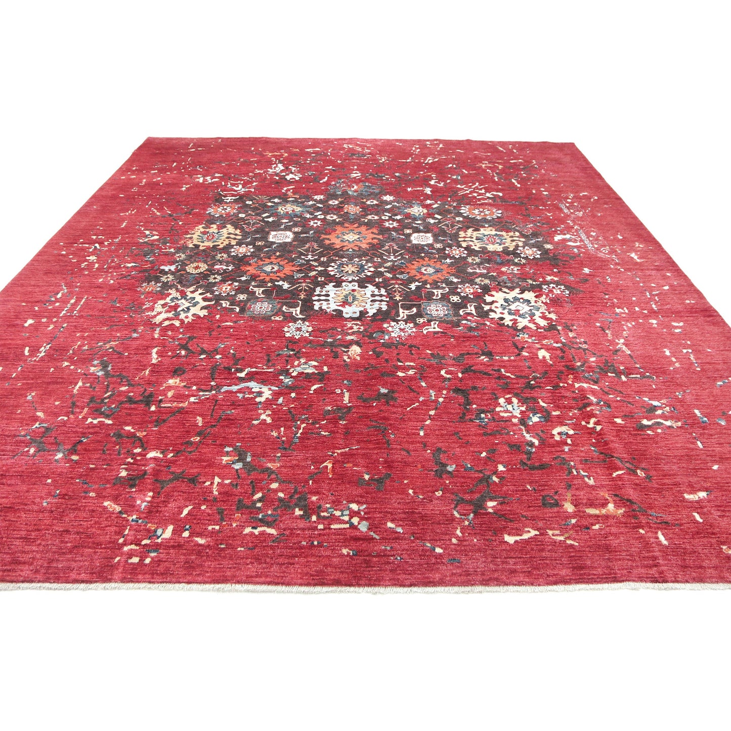 ARYANA ARYAN CHARCOAL / RED 10' X 11'2"