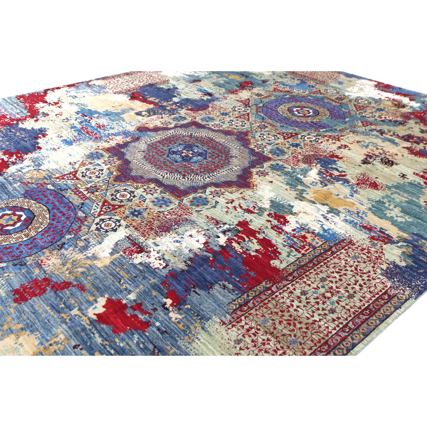 ARYANA ARYAN NAVY / GREEN 9'11" X 14'