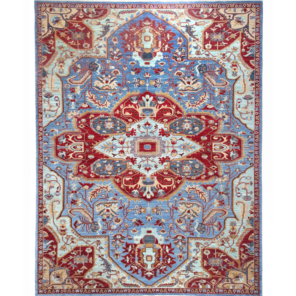 ARYANA ARYAN LIGHT BLUE / RED 8'10" X 11'9"